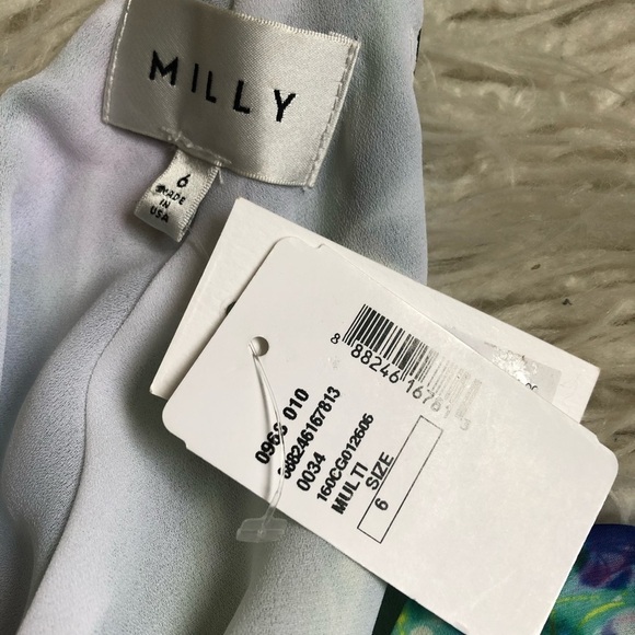 Milly Multicolor Cellophane Print Bias Maxi Dress - Picture 7 of 10